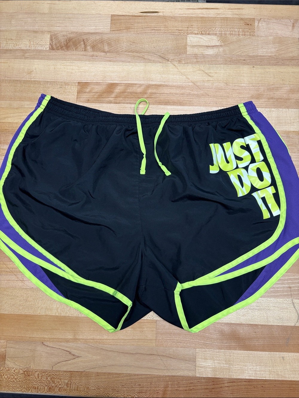 Nike Black Dri-FIT Shorts with Neon Yellow Accent